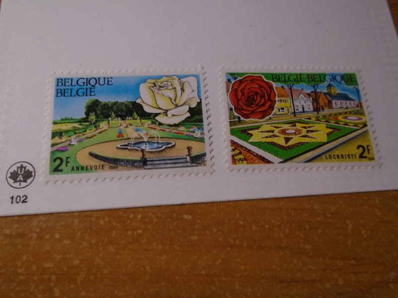 Flowers : Belgium  #  724-25  MNH