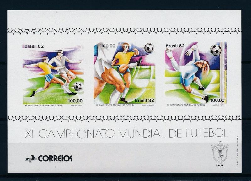 [59376] Brazil Brasilien 1982 World Cup Soccer Football Spain MNH Sheet