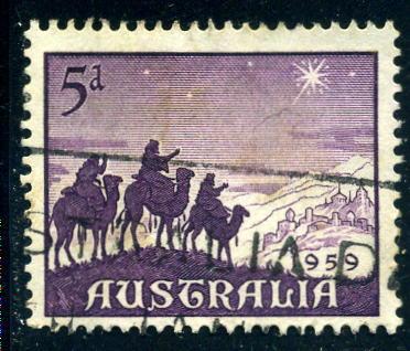 Australia - Scott #334 - 5d - Approach of the Magi - Used