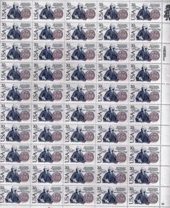 Scott 2036 - USA - Sweden Joint Treaty. Sheet Of 50 MNH. OG. #02 2036