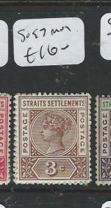 MALAYA STRAITS SETTLEMENTS (P2004B) QV 3C  SG 97  MOG