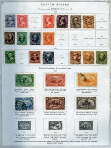 US Scott between 264/284,285-90 Used on Album page 289 Mint   $300.00