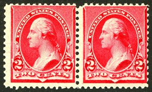 U.S. #266 MINT PAIR OG LH