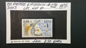 St. Pierre et Miquelon 2003 Airmail Scott# C78 complete MNH XF