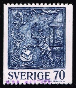 Sweden #1213 Cast-Iron Stove Decoration; Used (0.25)