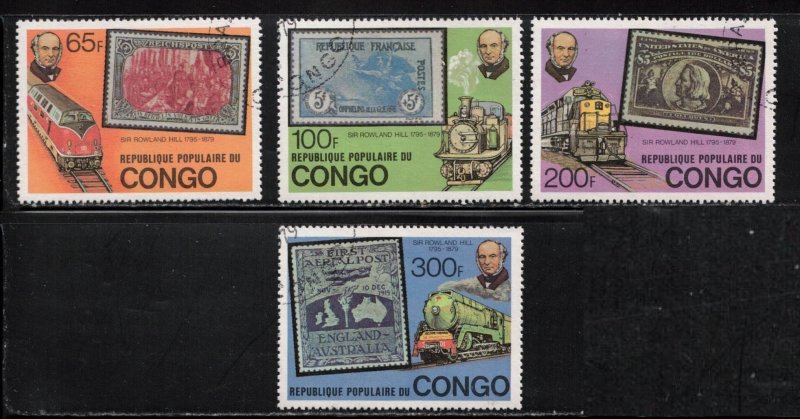 CONGO Scott # 499-502 Cancelled - Sir Rowland Hill Issue