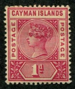 Cayman Island SC# 2 (SG#2) Victoria 1d Mint Hinged