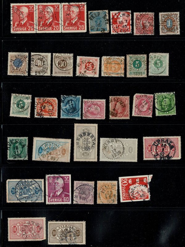 Sweden early postmarks 1870s to 1940s