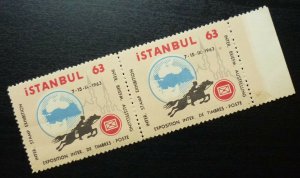 Poster Stamps Cinderellas - Turkey - Istanbul Philatelic Exhibition 1963 A18 