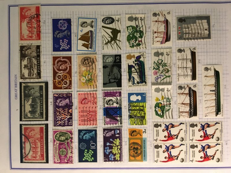 Collection of Great Britain stamps