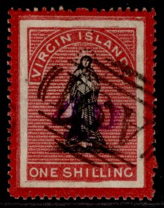 BRITISH VIRGIN ISLANDS QV SG42d, 4d on 1s black & rose-carm, FINE USED. Cat £225