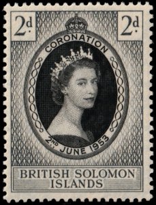 ✔️ SOLOMON ISLANDS 1953 - CORONATION - SC.  88 MNH ** [5CW2]