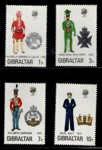 Gibraltar Scott 286-289 MNH** Military stamp set 1972 issue