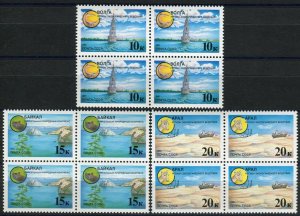 6170 - RUSSIA 1991 - Environmental Protection - River Volga - MNH SET-Block of 4