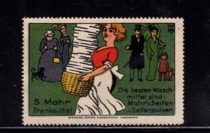 German Advertising Stamp- S. Mohr Soaps & Powder Detergent, Artist JP Werth