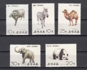 N. Korea, Scott cat. 1290-1294. Pyongyang Zoo issue.