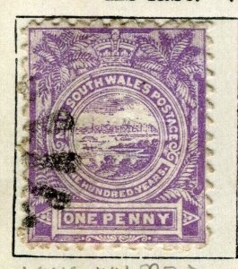 AUSTRALIA; NEW SOUTH WALES 1888-98 early classic QV issue fine used 1d. value