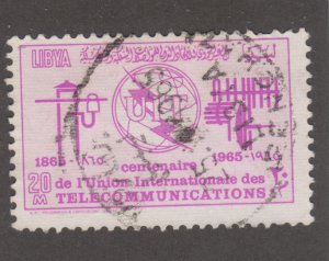 Libya 280 ITU Emblem, Old and New Communication Equipment 1965