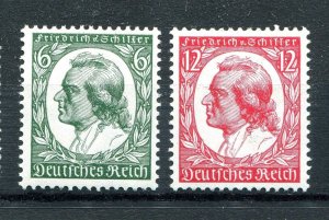 GERMANY 3rd REICH 1934 175th ANNIVERSARY OF SCHILLER SCOTT 446-447 PERFECT MNH