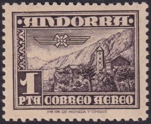 Andorra Spanish 1951 Sc C1 air post MNH**