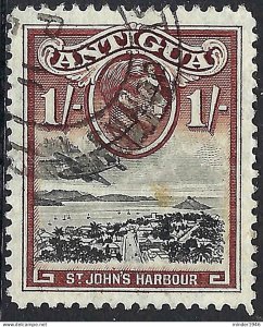 ANTIGUA 1938 KGVI 1/- Black & Brown SG105 Used