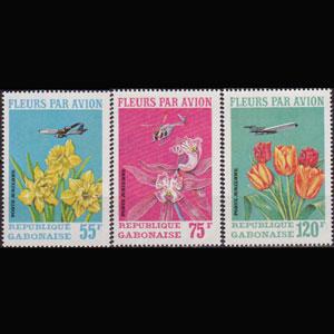 GABON 1971 - Scott# C109B-11 Flowers 55-120f NH