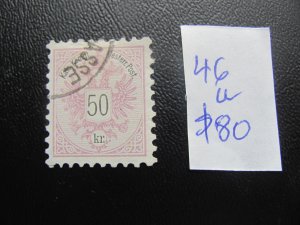 AUSTRIA  1883 USED  SC 46 XF $80 (177)