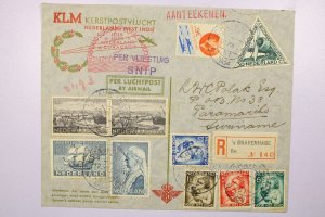 Netherlands 1934 Registered Airmail Cover to Curacao - L39250