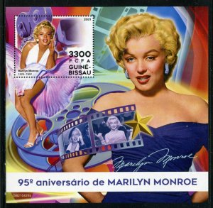 GUINEA  BISSAU 2021 95th BIRTH ANNIVERSARY OF MARILYN MONROE  S/SHEET MINT NH