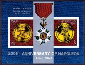 Yemen 1969 Mi#Bl107/ 200th.Anniversary of Napoleon Legion d'honneur S/S IMPERF.