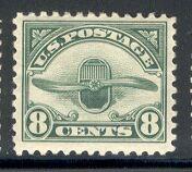 US Stamp #C4 MNG - Plane Radiator and Propeller Airmail Single