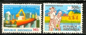 Indonesia: 1986; Sc. # 1290-1291, O/Used Cpl. Set