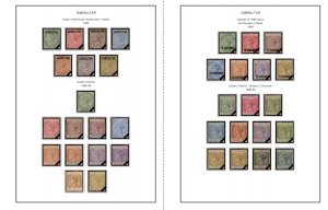 COLOR PRINTED GIBRALTAR 1886-2010 STAMP ALBUM PAGES (197 illustrated pages)