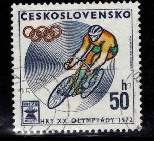 Czechoslovakia Scott 1813 Used CTO Olympic Cyclist stamps