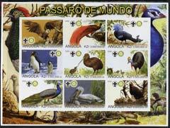 ANGOLA SHEET IMPERF BIRDS 