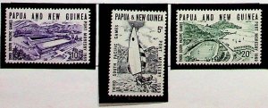 Papua New Guinea Sc 284-6 MNH SET of 1969 - Salilboat sports