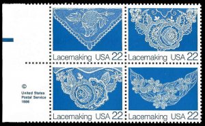 PCBstamps   US #2351/2354 CW 88c(4x22c)Lacemaking, MNH, (CW-3)