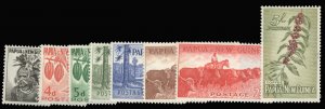 Papua New Guinea #138-146 Cat$70.25, 1958-60 3 1/2p-5sh, complete set, never ...