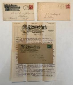 3 1890s ad covers inc Windsor CT Collar and Cuff [y3914]