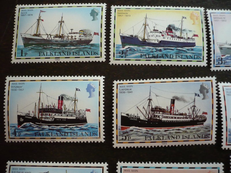 Stamps - Falkland Islands - Scott# 260-274 - Mint Never Hinged Set of 15 Stamps