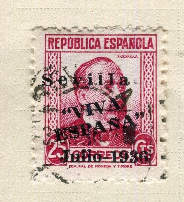 SPAIN; 1930s early Civil War period fine used Local issue, Sevilla