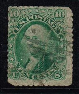 US 1861, Sc.#68 used Type II George Washington, first President of the U.S.A.