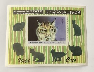 Ajman State 1971 Unlisted Souvenir sheet of 1 MH - Wild cat