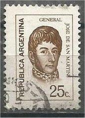 ARGENTINA, 1971, used 25c, Jose de San Martin, Scott 933