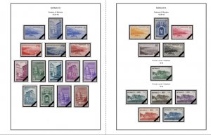 COLOR PRINTED MONACO 1885-2010 STAMP ALBUM PAGES (346 illustrated pages)