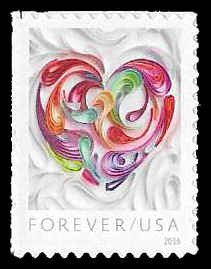 PCBstamps  US #5036 {49c}Quilled Paper Hearts, MNH, (27)