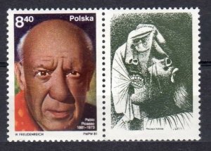 1981 Poland 2728+Tab 100 years to the artist Pablo Picasso