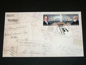 1258   Canada FDC # 2041-2   Pioneers of TransAtlantic Mail Service    CV$ 3.95