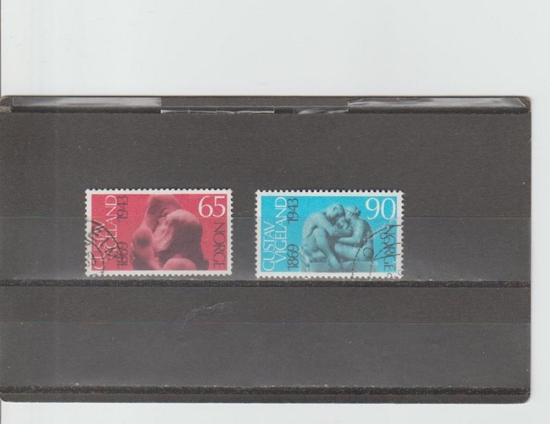 Norway  Scott#  545-546  Used  (1969 Gustav Vigeland)