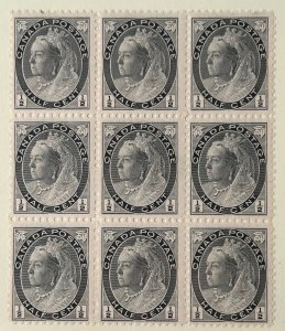 Canada #74 VF NH block of 9 C$540.00